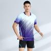 Unisex Badminton Sport Set Short Sleeve Top Shorts Men Women Kids Athletic Wear