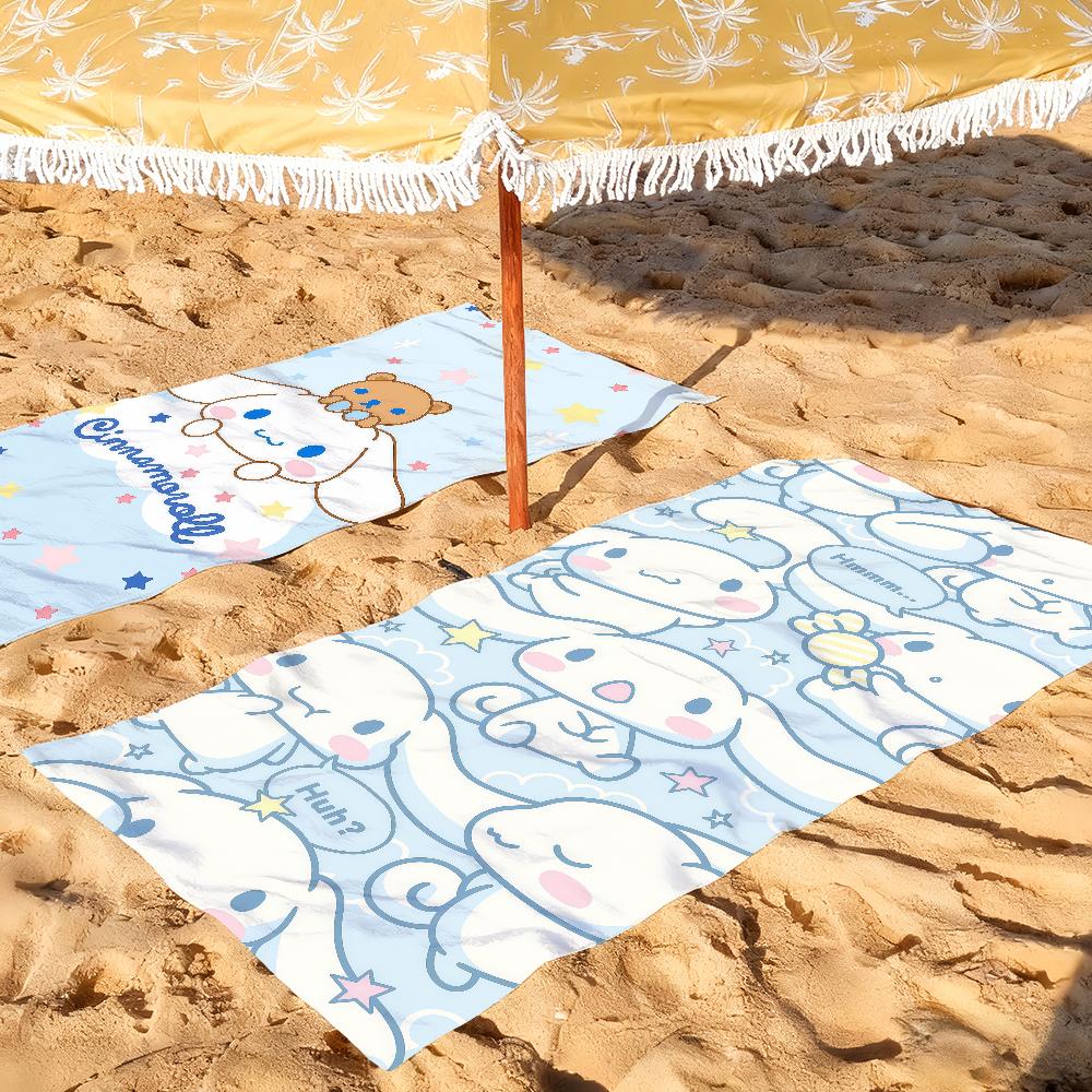 Cartoon cute C-Cinnamoroll Towel Drying Bath Towel Applicable To Light Swimming Camping Yoga Beach Out