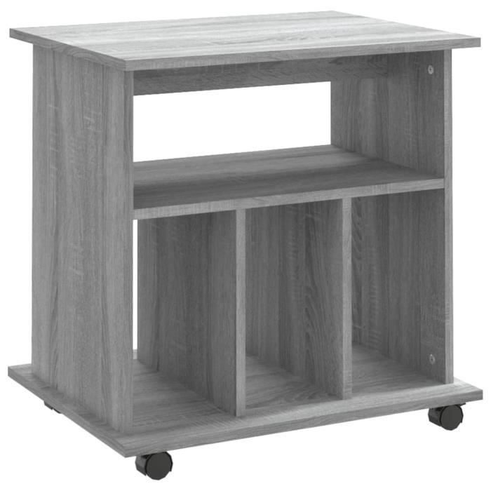 VidaXL Armoire roulante Sonoma gris 60x45x60 cm Bois d'ingénierie 826355
