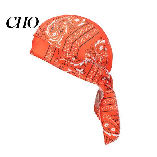 Turban Cap Cooling Hat Paisley Pattern Elastic Fit Adjustable Straps Retro Bandana Headscarf Breathable Sweat-Wicking Fabric Outdoor Cycling