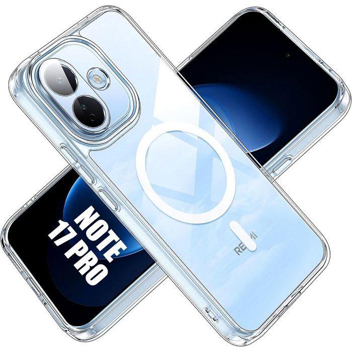 Coque pour Xiaomi Redmi Note 17 Pro 5G, Protection Anti-Rayures Antichoc avec Anneau Magnétique