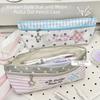 Large Capacity Pencil Case Plaid Stationery Storage Bag Gifts Pen Bag  For Students