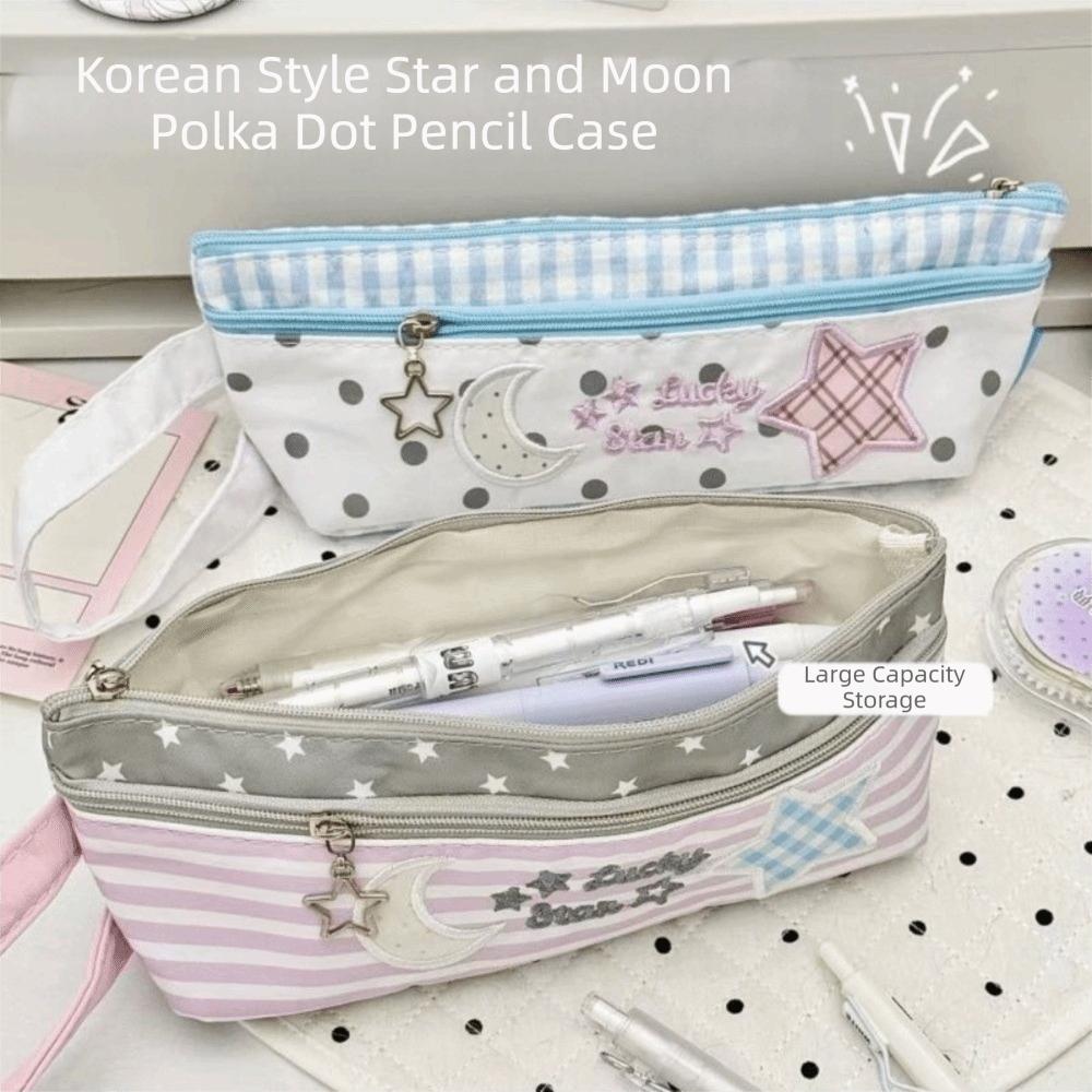 Large Capacity Pencil Case Plaid Stationery Storage Bag Gifts Pen Bag For Students