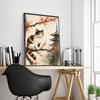 Black Cat Reading in Cozy Bed Orange Cat Cherry Blossom Lotus Landscape Canvas Painting Print Wall Art Picture Room Home Decor