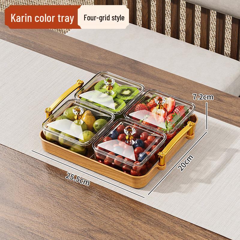 Elegant Multi-Section Candy Dish for Home: Nut & Dried Fruit Tray