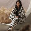 Coral Velvet Pajamas Women Autumn Winter Cashmere and Thick Women Can Wear Warm Home Clothing Set Can Be Worn Outside Sleepwear