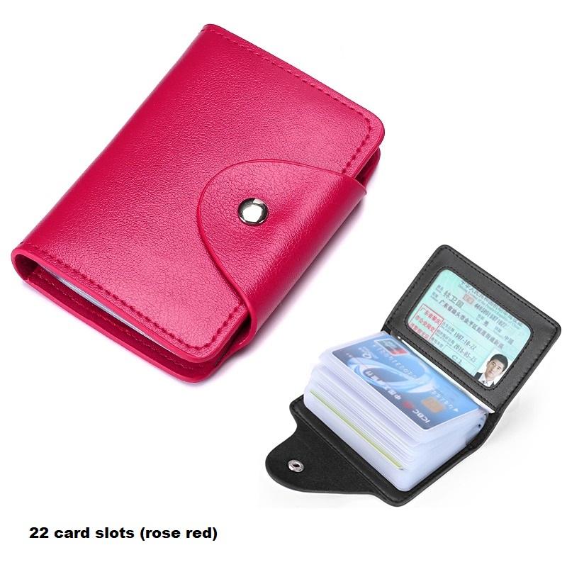 

Визитница унисекс из коровьей кожи 10.5*7.5*1.5CM(22card slots) розы красного