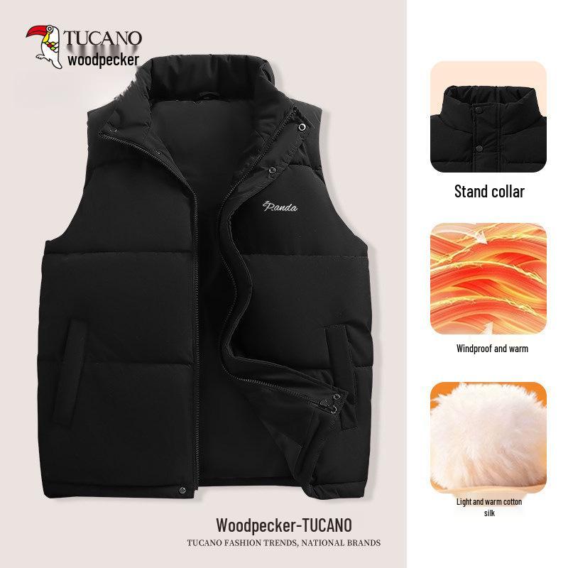 Men s 2025 Woodpecker Cotton Jacket: New Velvet-Thickened, Warm, Winter Outerwear M