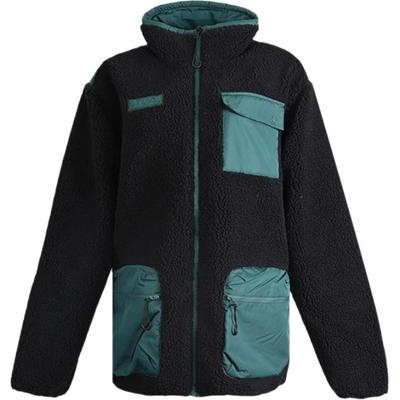 Vans Color Block Stand Collar Casual Zip Jacket Unisex Jackets Black VN0A7TS2BLK