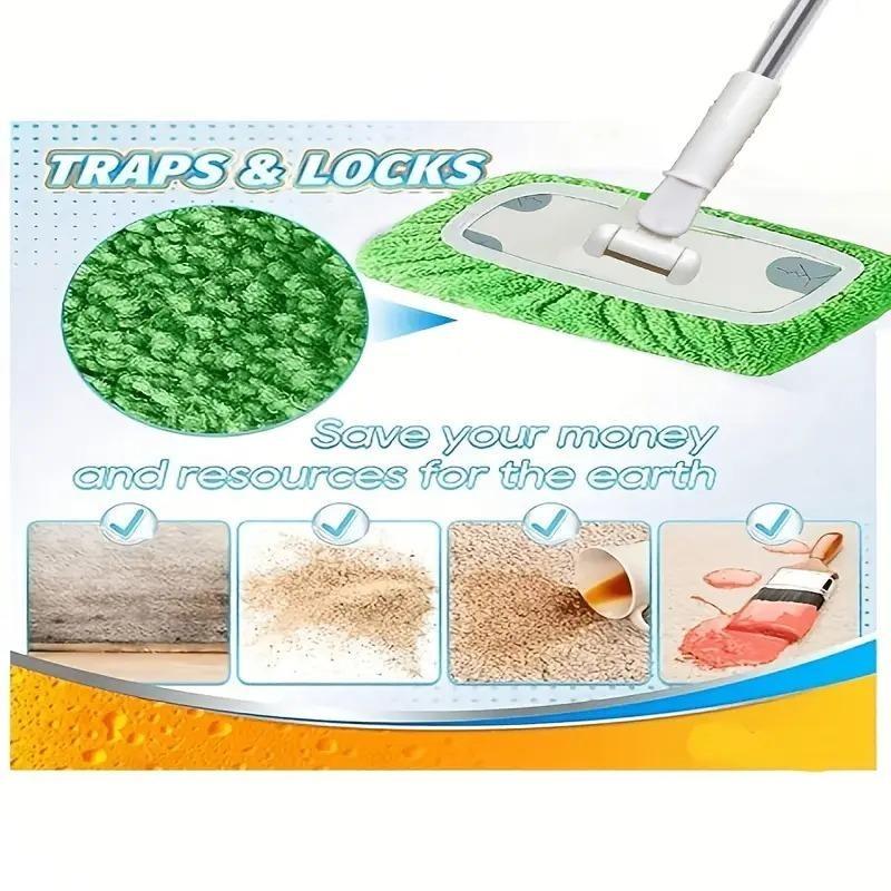 1 piece set of green mop cloth with strong water absorption and washability, suitable for home kitchens