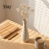 Handmade Style Vase for Floral Arrangements 3D Printed Ribbed Vase, Modern Minimalist Flower Container Dried and Flowers Artificial Flowers,