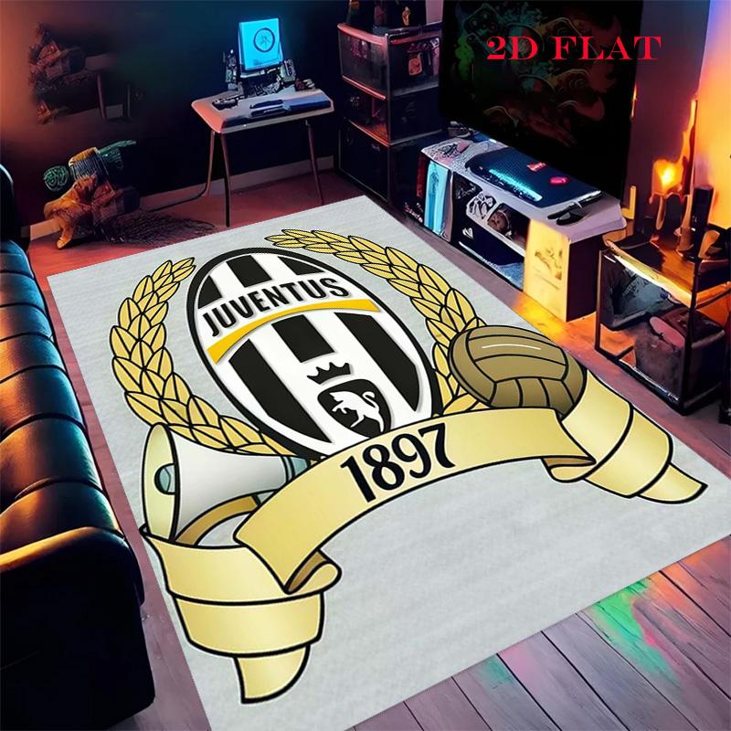 Tappeto Rug Juve per Soggiorno Camera da Letto Casa Decorazione Divano, Tappetino Antiscivolo per Giochi Bambini