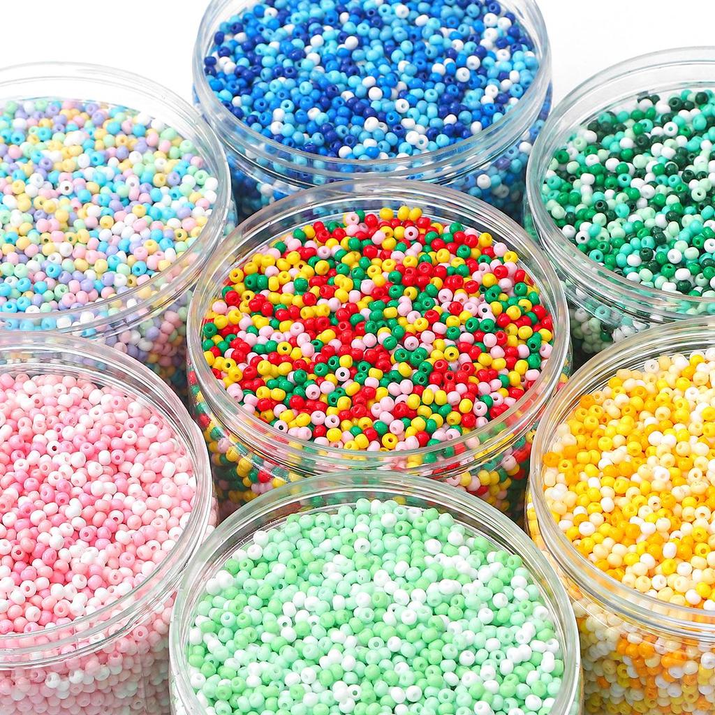 2mm 2000Pcs High Quality Seed Beads Paint Solid Color Glass Beads for Bracelet Necklace DIY Jewelry Accessories Making