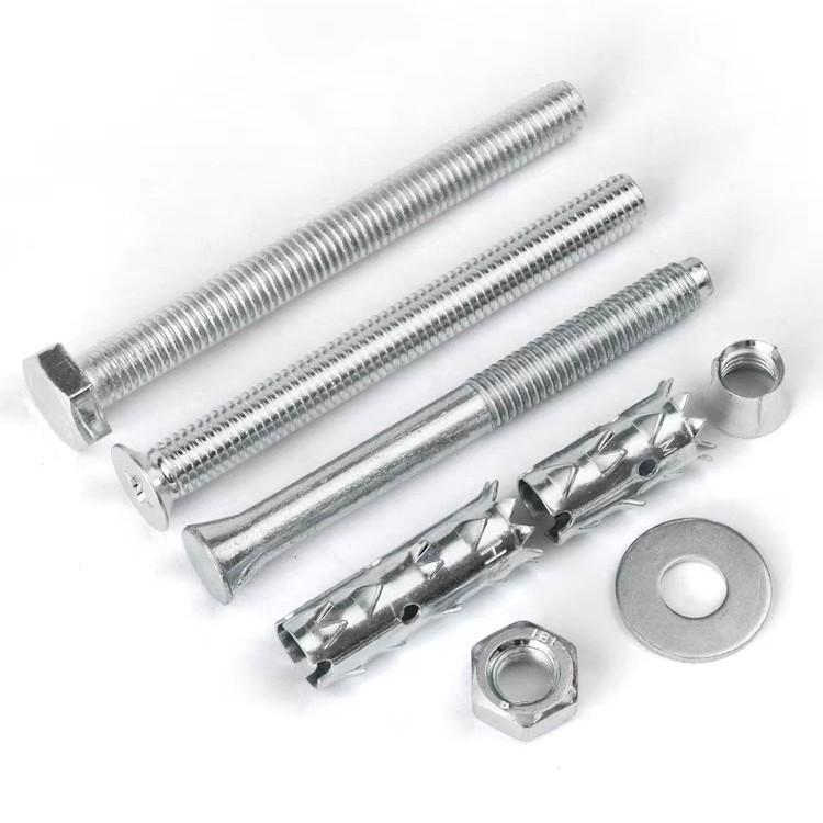Barbed Expansion Wall Plug Bolt for Hollow, Foam, and Perforated Bricks (M6, M8, M10, M12)