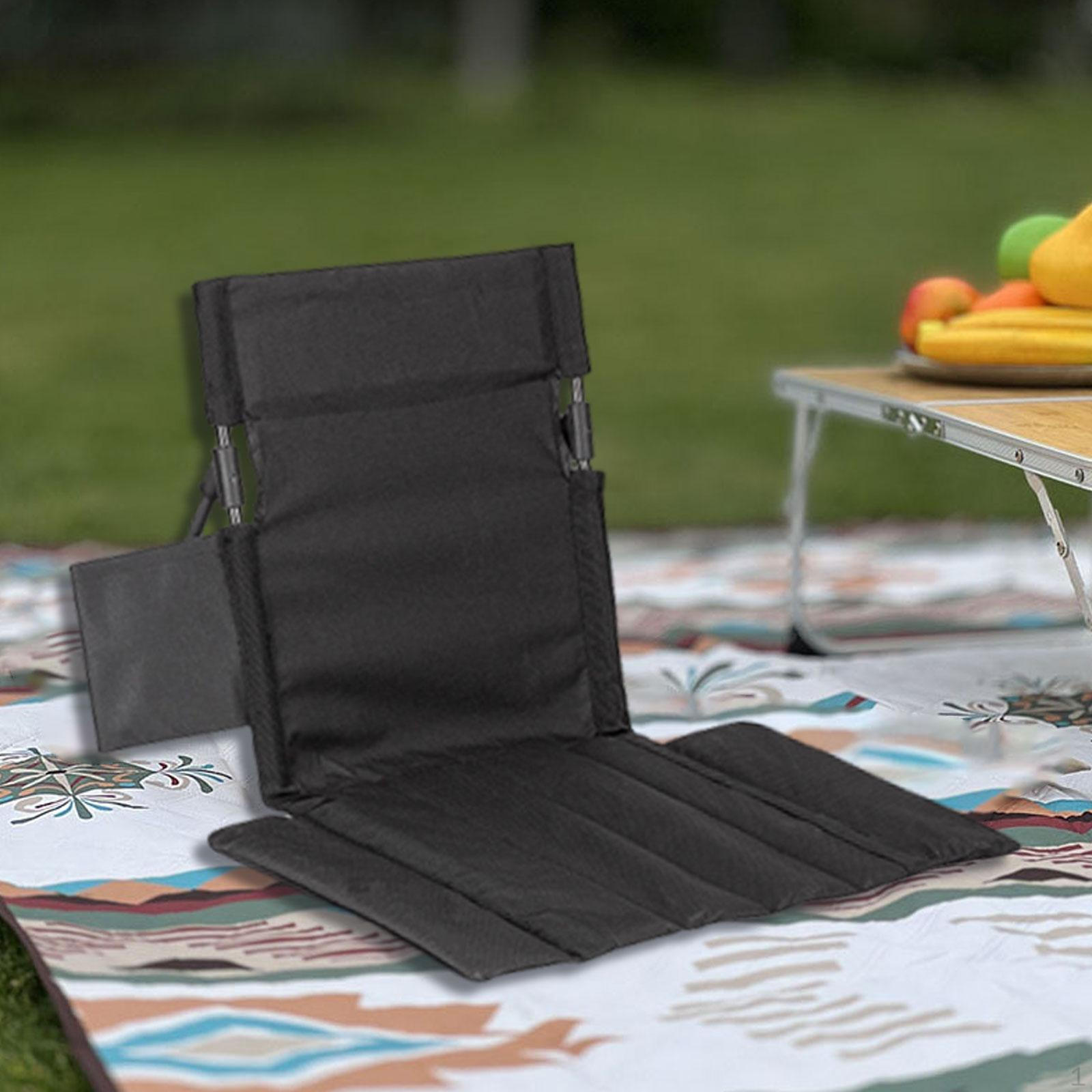 Foldable, Versatile Grandstand Chair with Seat Cushion for Fishing, Picnics, Backpacking And The чёрный