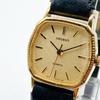 Used 405 ORIENT Ladies Watch Quartz Battery Replaced Working Gold