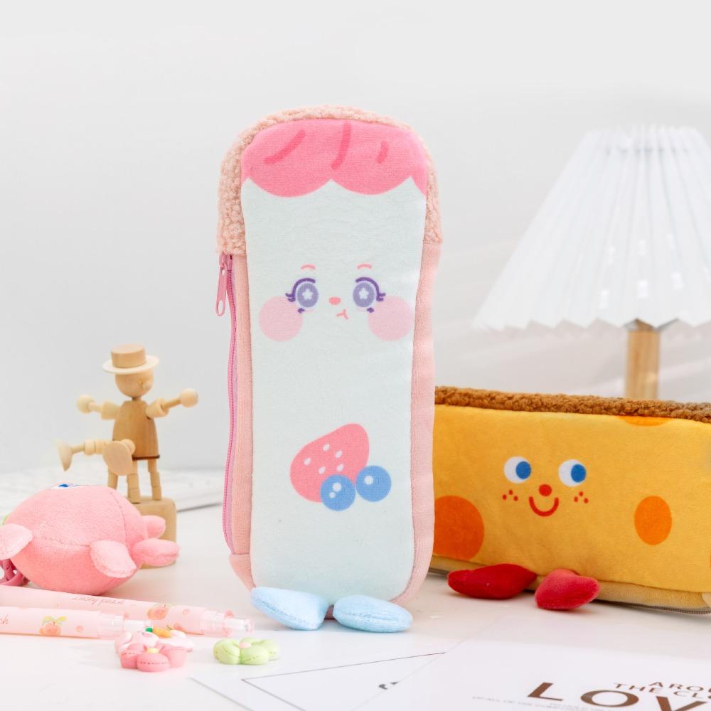 Capacity Toast Shaoe School Supplies Stationery Bag Comestic Bag Cartoon Pencil Case Pencil Pouch