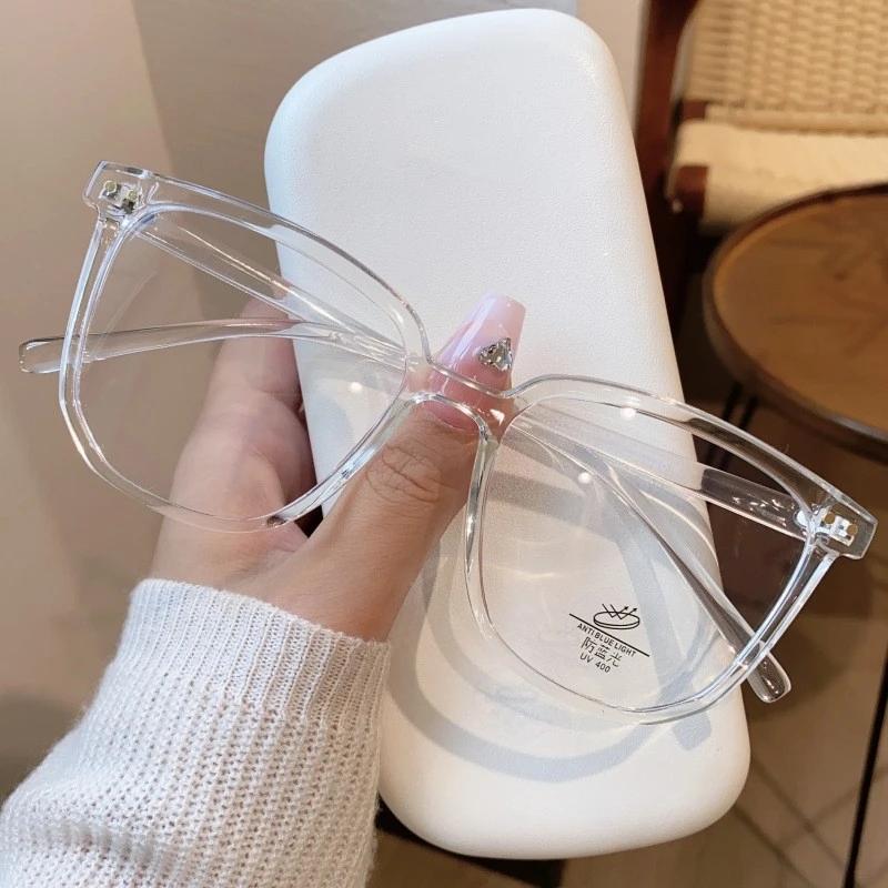 Vintage Unisex Polygonal Large Frame Myopia Glasses Retro Oversized Women Near Sight Glasses Anti Blue Light Short Sight Glasses