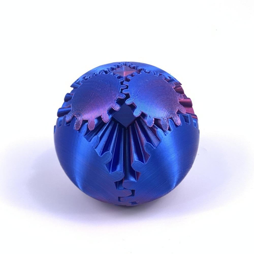 Sturdy Crafted Material Gear Ball 3D Printed Spin Ball Anxiety Relax Activity  Study Break