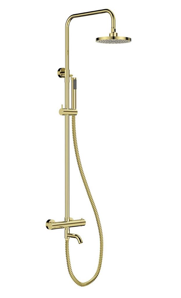 VEO II set, chrome, surface-mounted shower with Besco thermostat