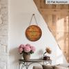 2D Flat, 1pc 7.87X7.87 Inch Round Aluminum Plaque - Spanish Prayer for Peace, Courage & Wisdom Vintage Style Decorative Sign, Suitable for Home