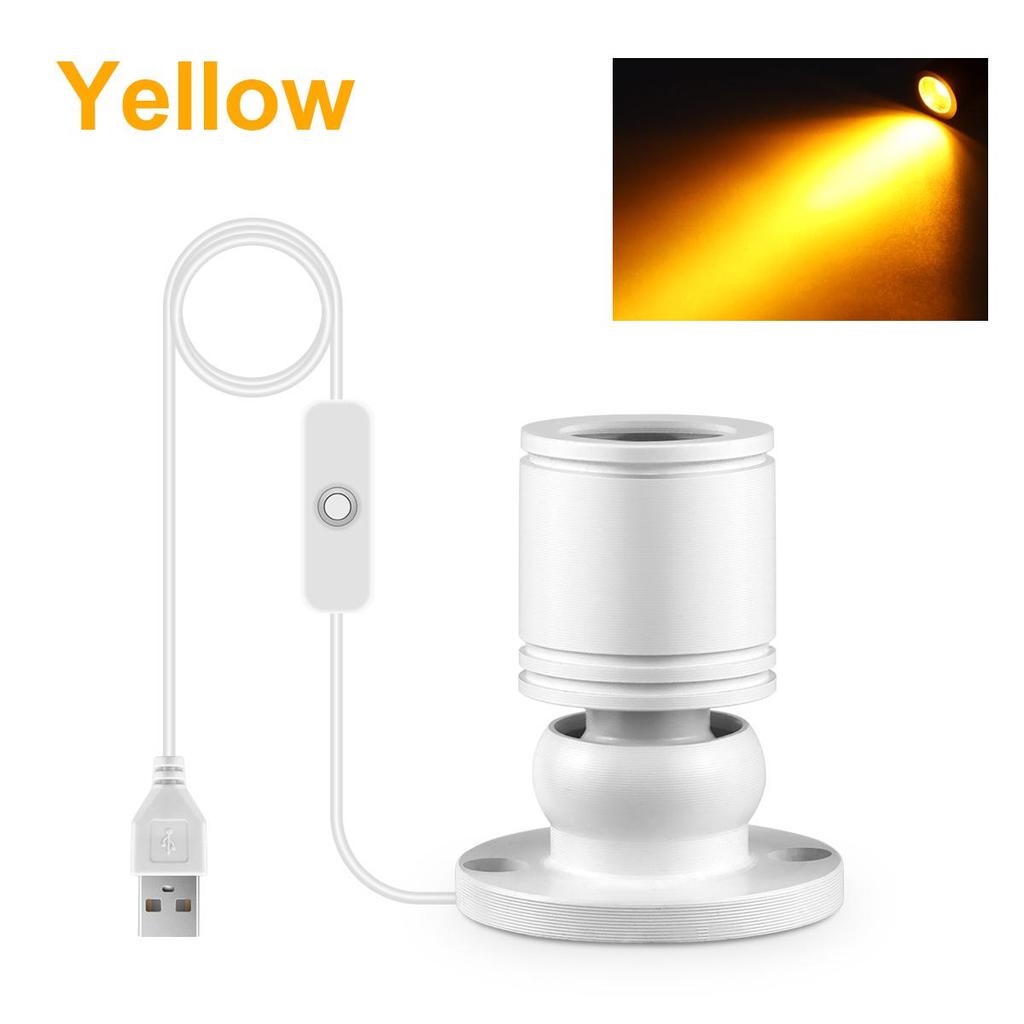 LED Light Bulbs USB Cable Operated Mini Size Spotlight 1W LED Lamp for Showcase Cabinet Closet Backgound Decoration