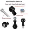 Aluminum 15Mm/17Mm/19Mm/20Mm/25Mm Ball Head Adapter To M6 1/4 Bolt For Motorcycle Phone Holder Car Bracket Camera Stand
