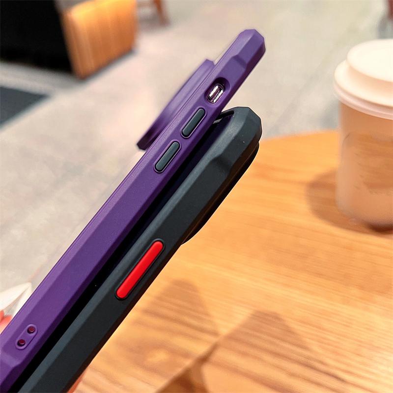 Husă transparentă rezistentă la șoc de culoare violet pentru Iphone 14 12 11 13 Pro Max Xs Xr X 14 Pro Max, husă din silicon, bară de protecție din acril