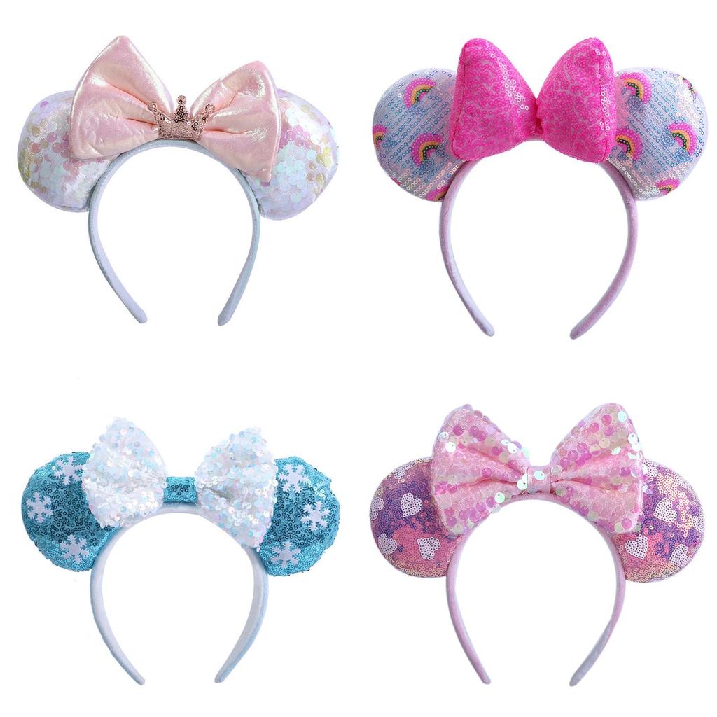 Funkelndes Pailletten-Schmetterlings-Schleifen-Haarband Für Erwachsene Und Kinder Perfekt Für Fotoshootings Und Prinzessinnenfeste Hellrosa