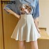 Chic Versatile Slim High-waisted Solid Umbrella Skirt Female Spring and Summer Personality Half-body Skirt Temperament A Line Skirt