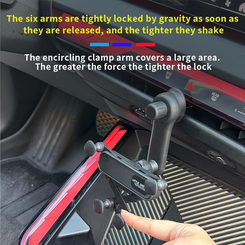 1pc Gravity Car Phone Holder - Strong Air Vent Clip Mount for Secure Holding, Adjustable Mobile Cell Stand for Hands-Free