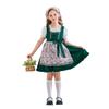 Girls Traditional Dress Oktoberfest Costume Country Style Apron Dress with Headscarf and Puff Sleeve Shirt for Kids