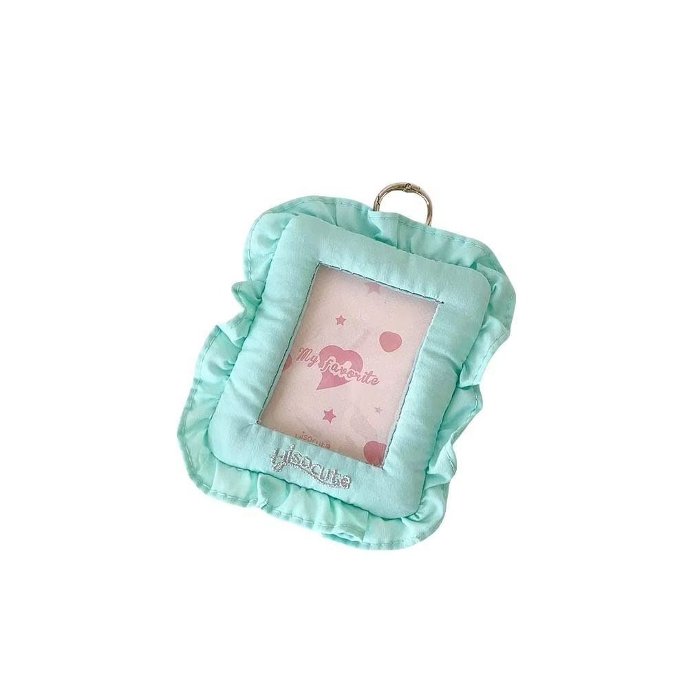 Soft Pillow Korean Photocard Holder with Keychain Photo Storage Pendant  School Stationery