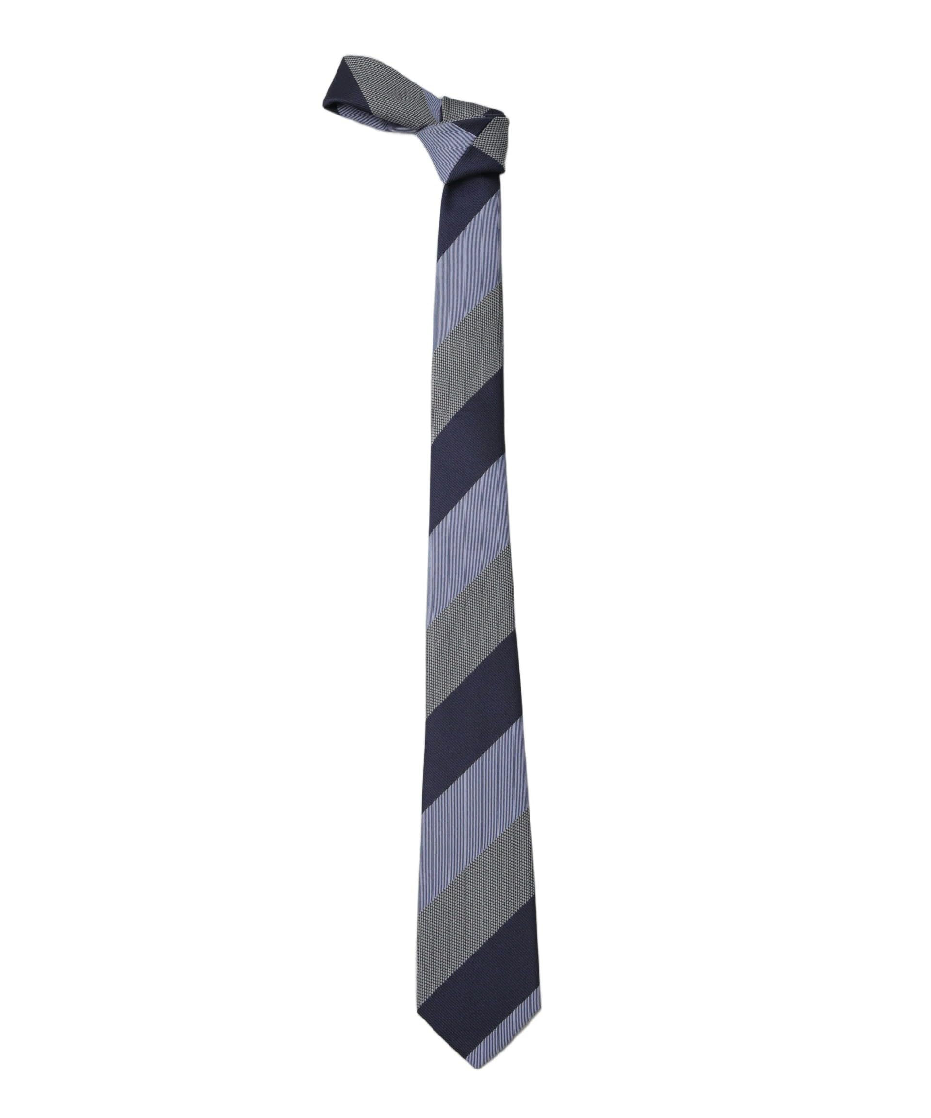 [Nano Universe] Kyoto Washable Stripe Tie, Size 1, Men s F 115, Saxophone Blue, 668-5142202