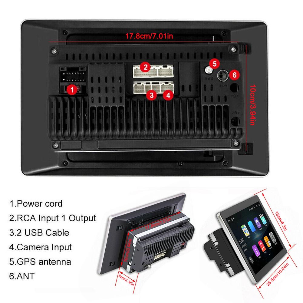 10.1 Inch Double Din Car Radio Wireless CarPlay Android Auto Multimedia Player with GPS WiFi BT FM Radio Android 13 for Car