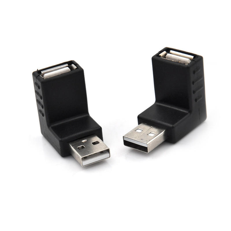 Usb 2.0 Male To Female Angled Adaptor L Shaped Extension Connector