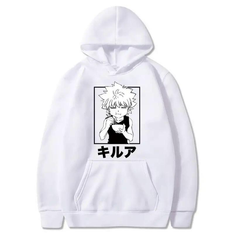Killua Zoldyck Japanische Animation Herren Kapuzenpullover Herbst Sweatshirt Herren Damen Modemarke Design Pullover Herren Kapuzenpullover Fleece