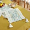 Modern Simple Solid Color Cotton Washed Cotton Plain Color Lotus Leaf Edge Cotton Thread Printing Table Flag Coffee Table Tablecloth Table Cloth