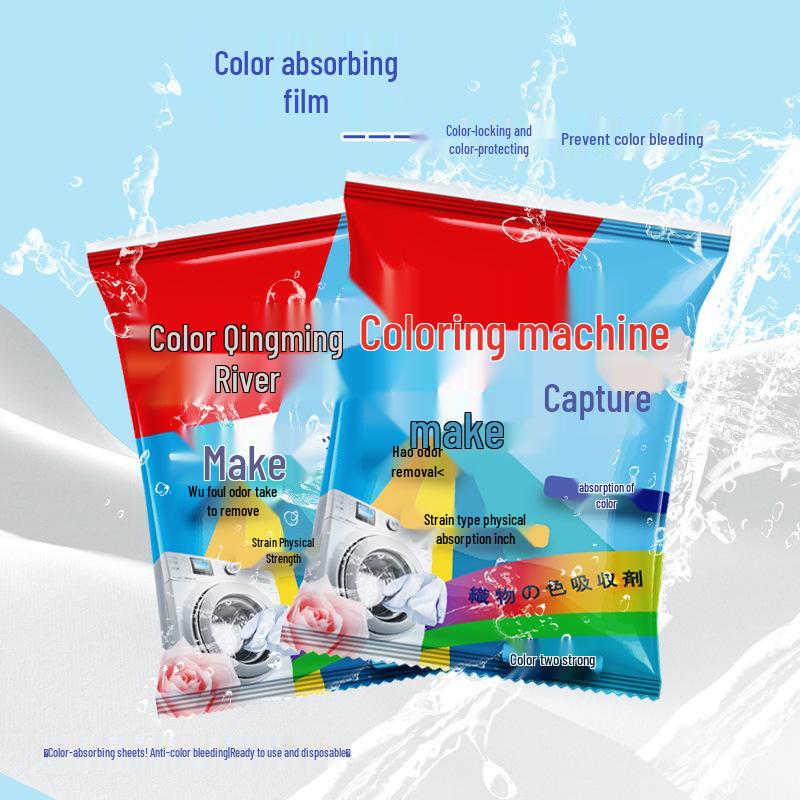 Color-Locking Anti-Bleeding Laundry Sheets: Non-Staining, Color-Absorbing, Perfect for Mixed Loads.