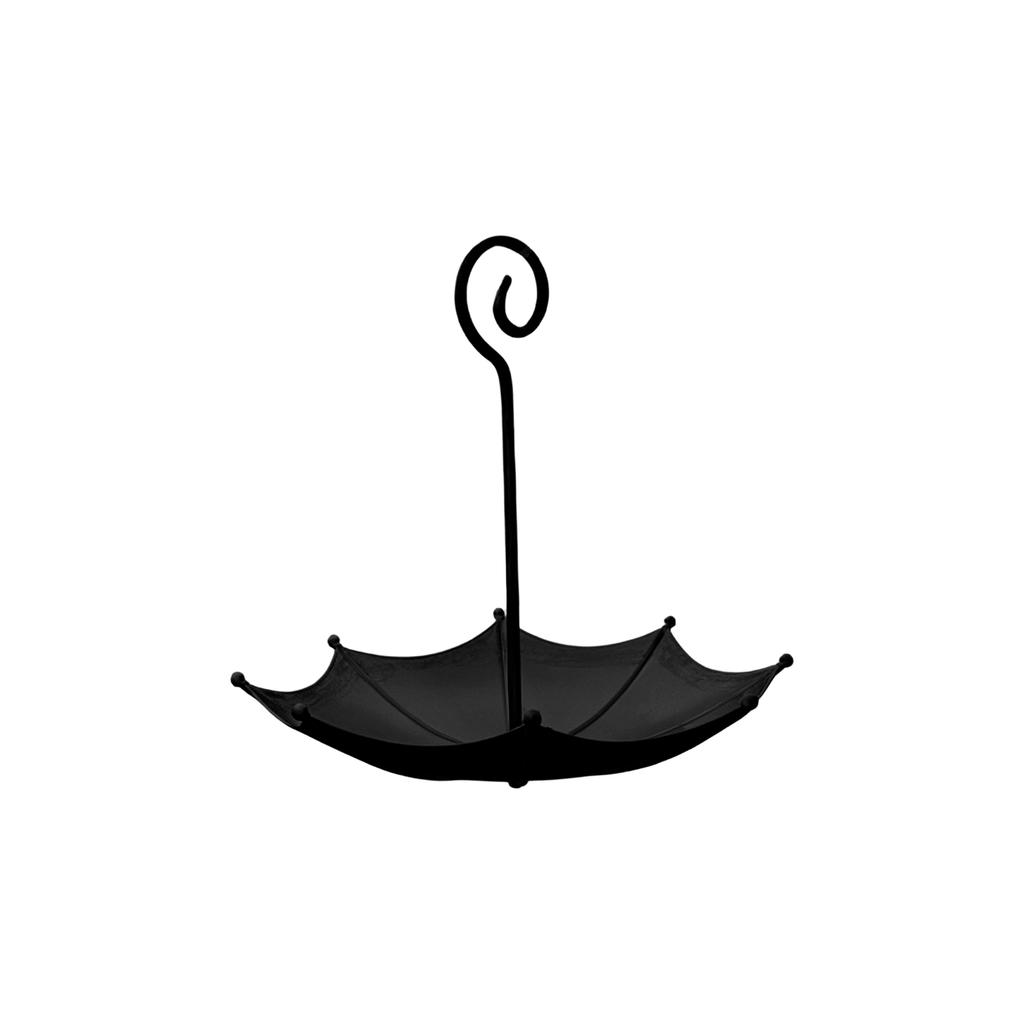 Upside Down Umbrella Bird Feeder Hanging Outdoor Decorative Metal Garden Feeder for Wild Birds with Curved Hook Design