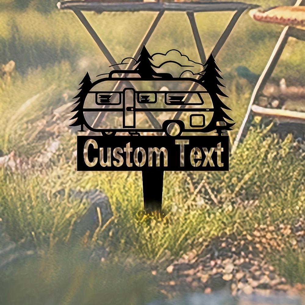 Metal Wall Art for Camping RV Outdoor Decor Waterproof Rustic Garden Sign