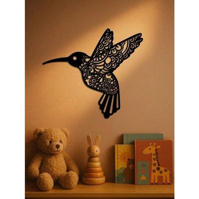 Vintage Hummingbird Metal Wall Art Handcrafted Iron Bird Decor Rustic Farmhouse Gift