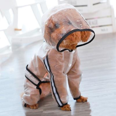 Imperméable pour chien transparent Vêtements pour animaux de compagnie Combinaison Imperméable Veste pour chien Vêtements résistants à l'eau pour chiens Manteau pour animaux