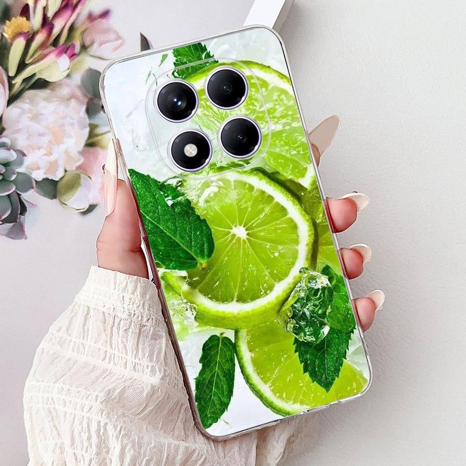 For Xiaomi Redmi Note 14 Pro Plus Case Cute Strawberry Love Heart Soft Silicone Clear Cover For Redmi Note 14 Pro 5G Global Etui