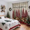 Single Panel Christmas Themed Curtain Lightweight Breathable Made Polyester Design Convenient Decoration Suitable Living Room Bedroom Dining Area