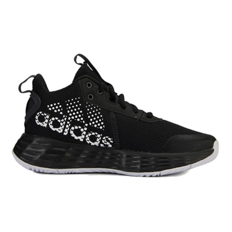 adidas OwnTheGame 2.0 Breathable Mid Top Children's Basketball Shoes Black White Kids' H01558