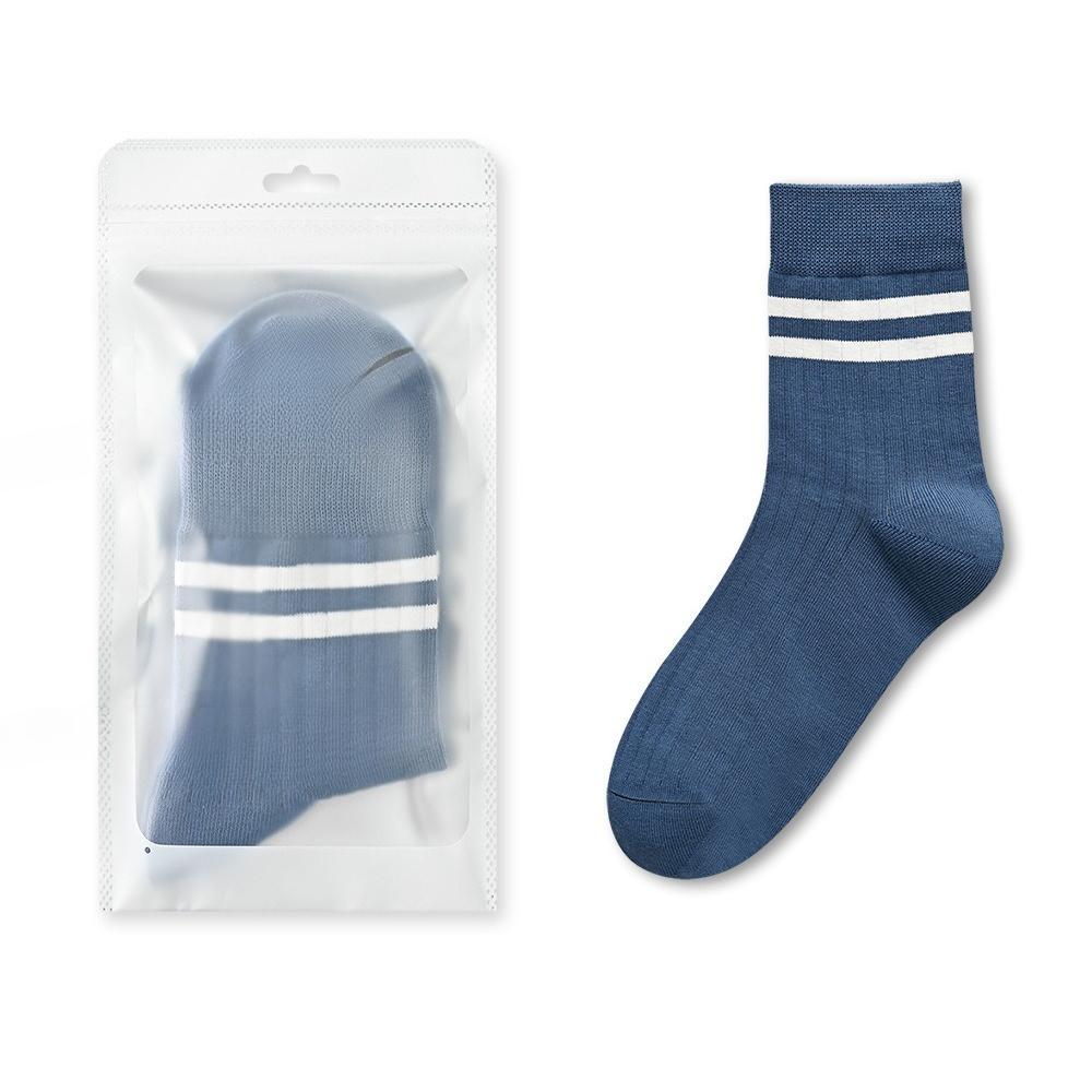 Men's Autumn and Winter Striped Cotton Anti Bacterial Deodorant Wicker Socks