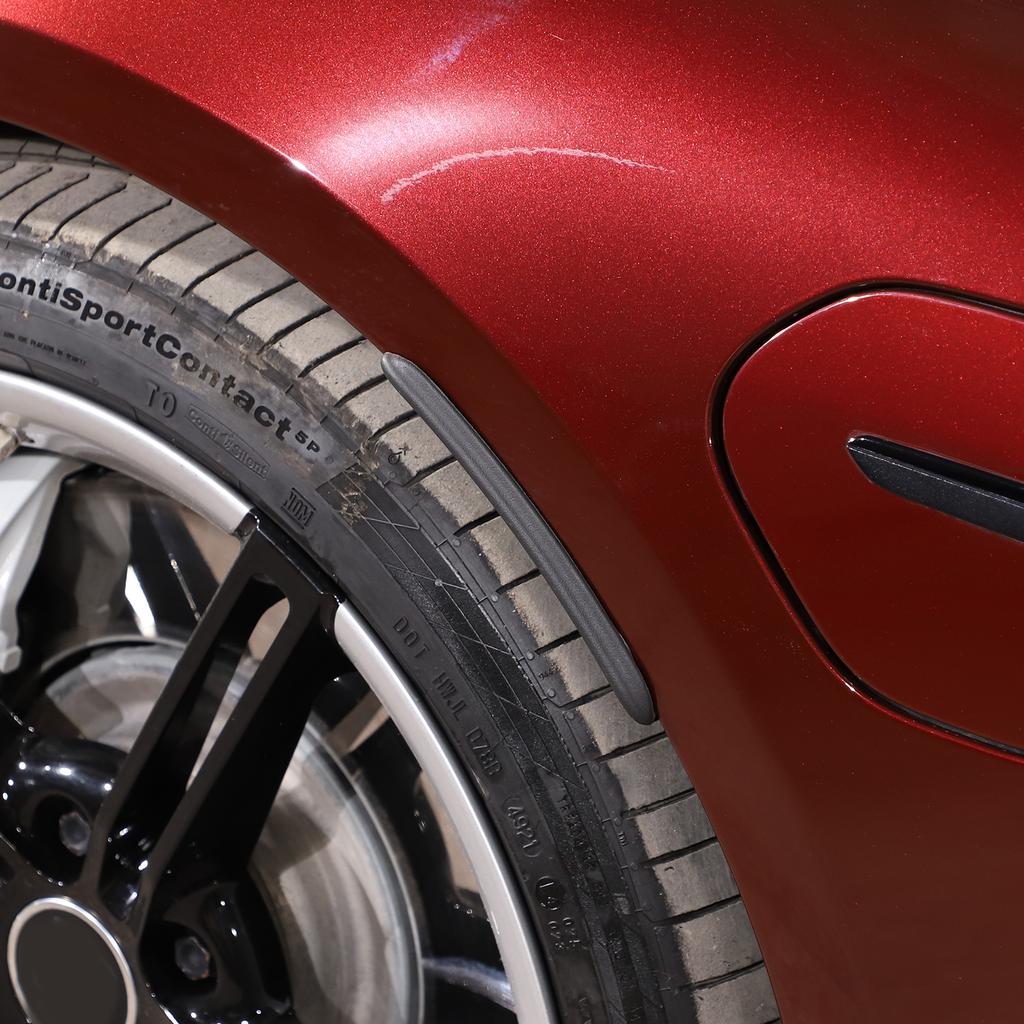 Dla Porsche Taycan    2022  ABS Czarny Samochodowy Błotnik Nadkola Ochraniacz Nakładka Samochodowa