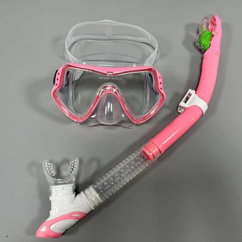 Underwater Snorkeling Half Face Face Children Swimming Mask Set Scuba Diving Respirator Masks Anti Fog Safe Breathing for Adult QY306+288