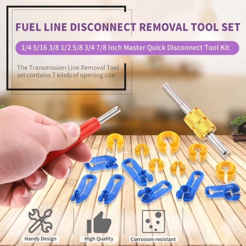 XA6H 16Pcs Quick Release Automotive Tool Set for Oil Pipe and Cooling Line Removal